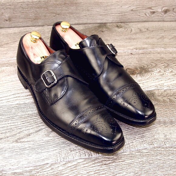 Allen Edmonds FRANCISCAN Monkstrap 10.5 D Black * add $15 new Trees